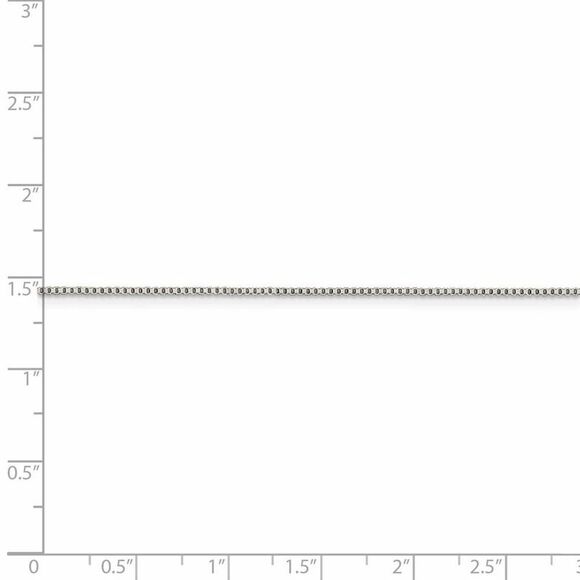 0.9mm, Sterling Silver, Solid Box Chain Necklace, 16 Inch - Picture 5 of 8